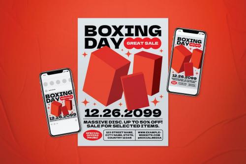 Boxing Day Event Flyer Set