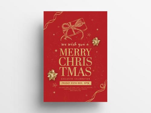 Merry Christmas Poster Layout - 305985340