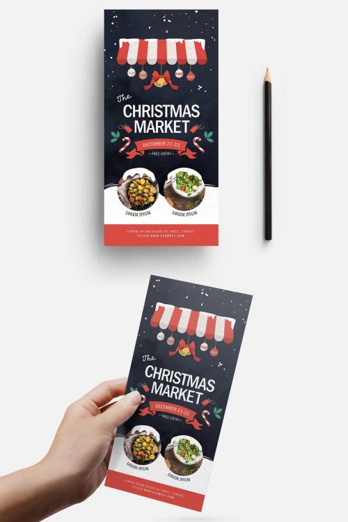 Christmas Market Dl Card Layout - 305985475