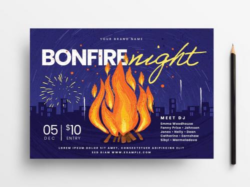 Bonfire Night Flyer Layout - 305985959