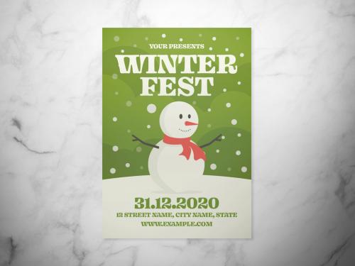 Winter Festival Event Flyer Layout - 305994267