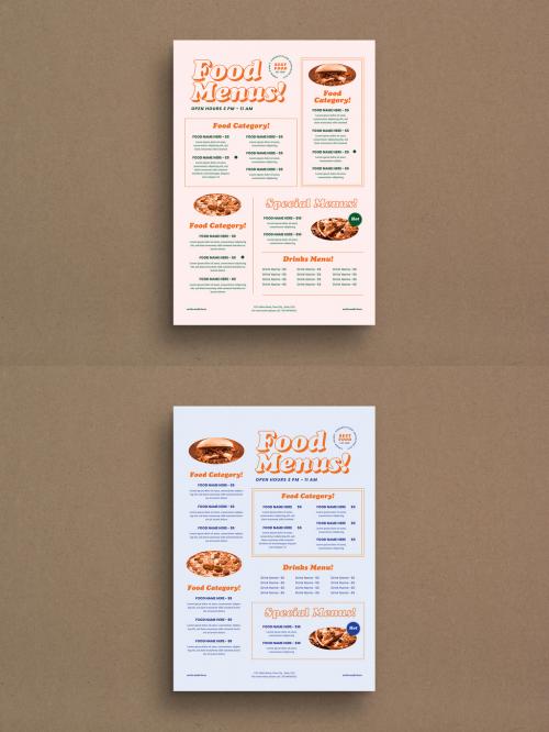 Retro Menu Layout  - 306028548