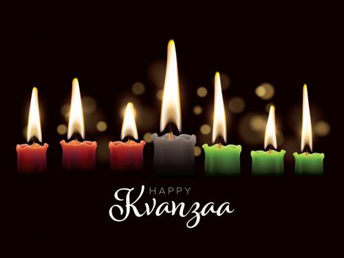 Kwanzaa Card Layout with Candles - 306959180