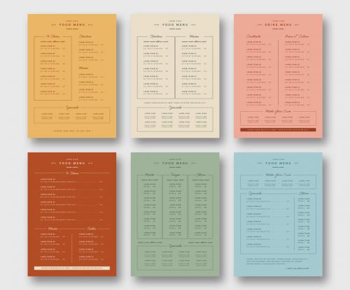 Colorful Menu Layout Set - 306989567