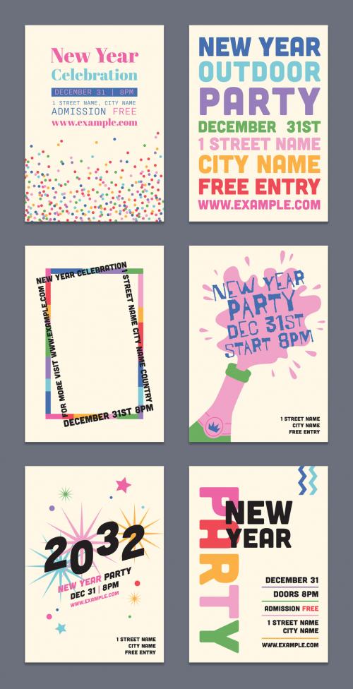 New Year Graphic Poster Layout Pack - 306989779
