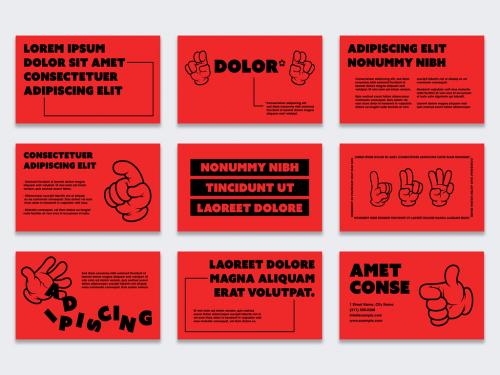 Bold Red Illustrative Presentation Layout - 306992580