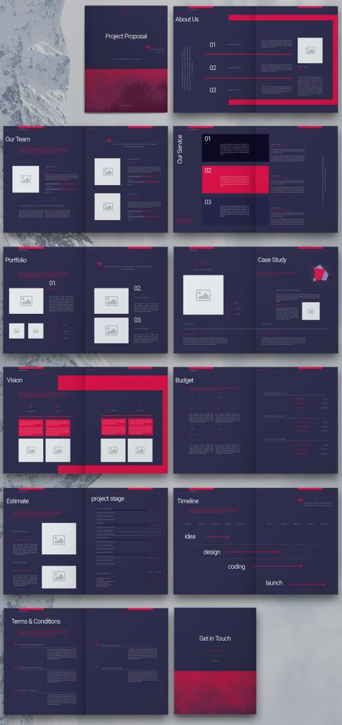 Purple Business Proposal Layout - 307198532