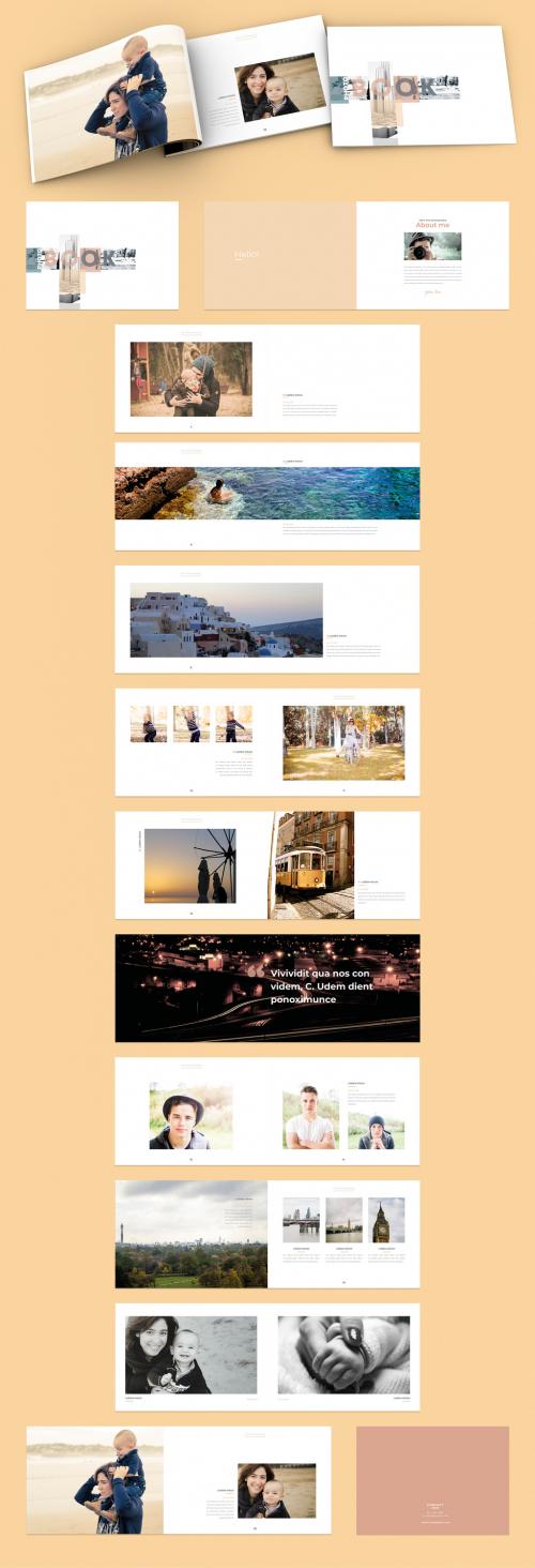 Peach Photobook Portfolio Layout - 307213656