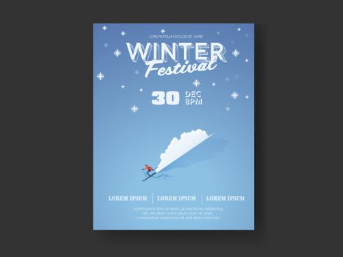 Winter Festival Skier Flyer Layout - 307227833