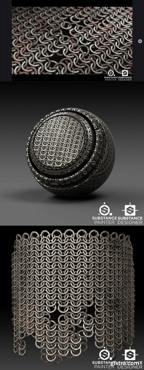 Artstation - QiYu Dai (Aiden) - Smart Chainmail - Substance Painter