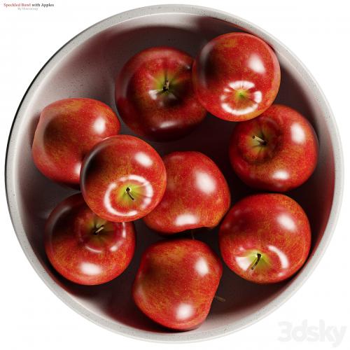 Crate &amp; barrel - Holden Speckled Bowl with Apples