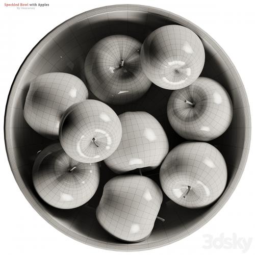 Crate &amp; barrel - Holden Speckled Bowl with Apples