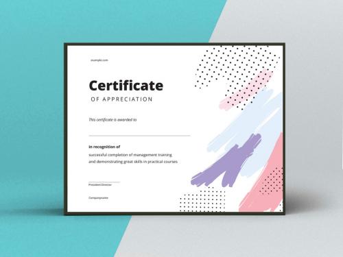 Elegant Abstract Award Certificate Layout - 307456571