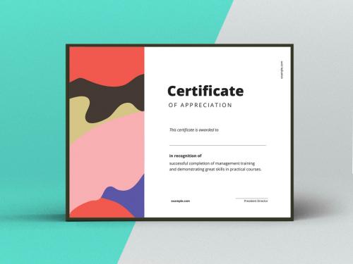 Elegant Abstract Award Certificate Layout - 307456580