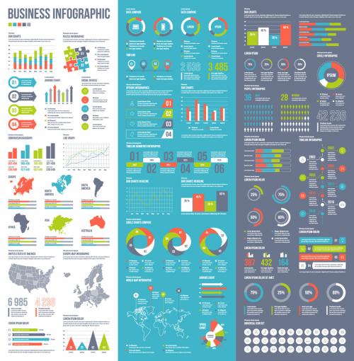 Business Themed Infographic Set - 307491764