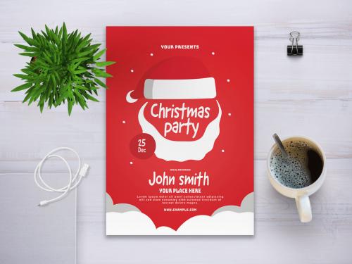 Christmas Party Flyer Layout - 307670329