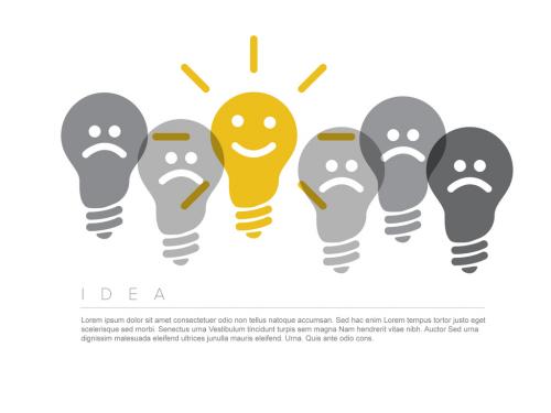 Idea Infographic with Lightbulb Illustration - 307682539