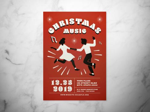 Christmas Music Event Flyer Layout - 307702678