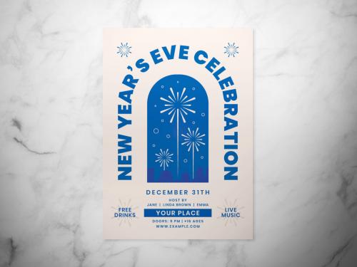 New Year Event Flyer Layout - 307702702