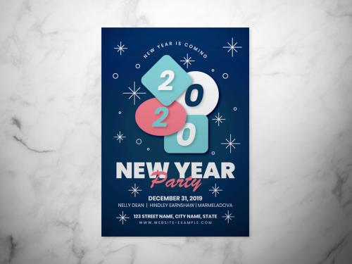 New Year Event Flyer Layout - 307709938