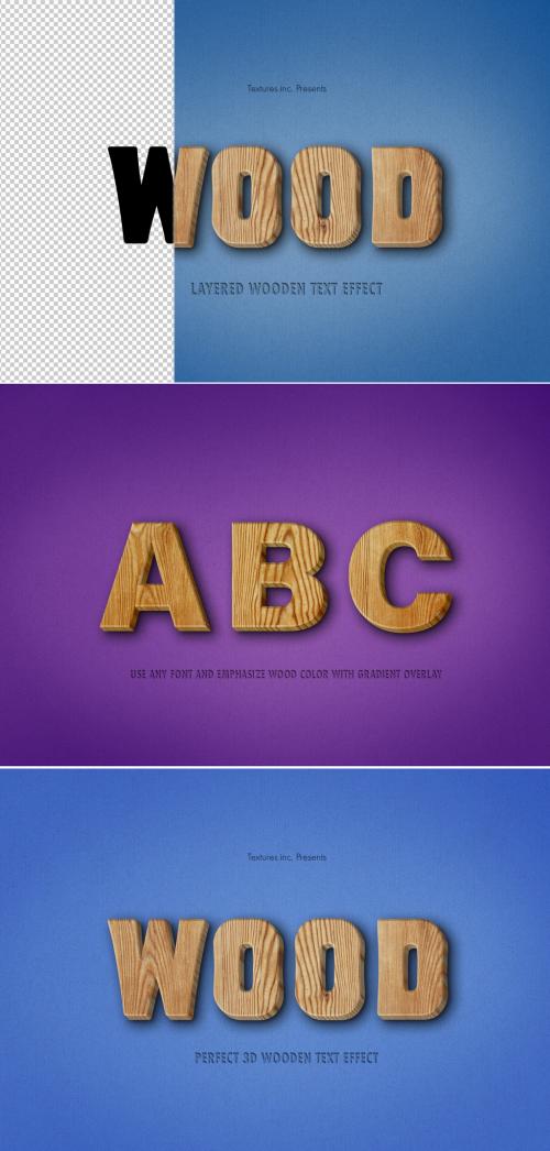 3D Wooden Text Effect - 307720764