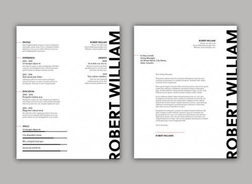 Resume Set with Bold Text Element - 307918382