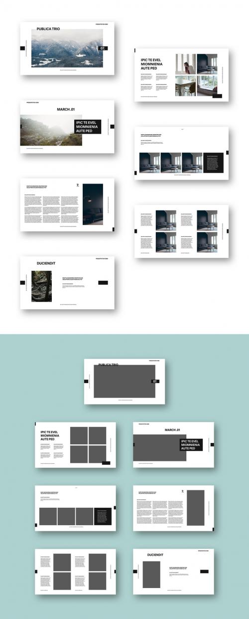 Black and White Pitch Deck Layout - 307918393