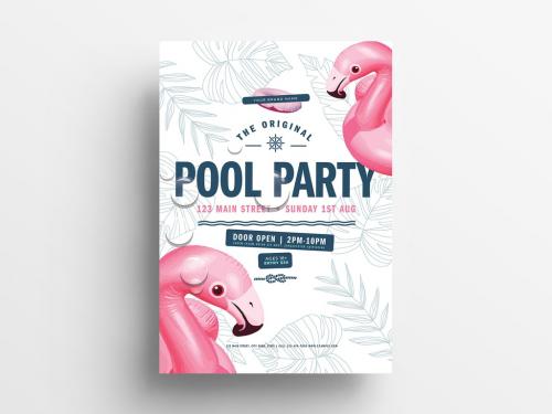 Pool Party Flyer Layout - 307929096