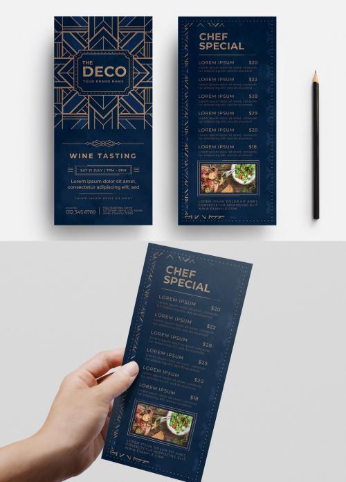 Art Deco Menu Layout - 307929181