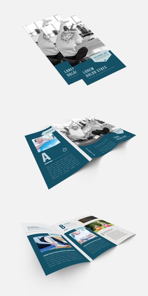 Trifold Brochure Layout with Healthcare Theme - 308578281