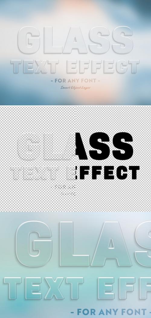 Transparent Glass Text Effect - 308750757