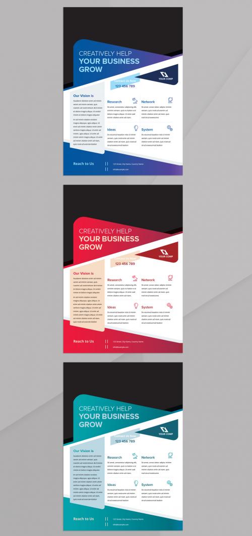 Flyer Layout with Round Geometric Elements - 308751223