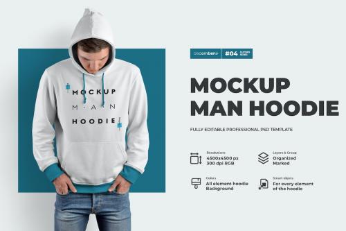 Mockup Hoodie on the Man