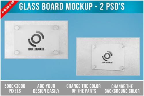 Glass Board Logo Mockup