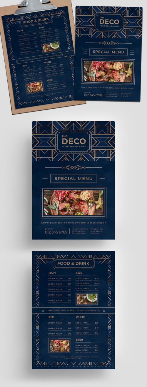 Art Deco Menu Layout - 308770718