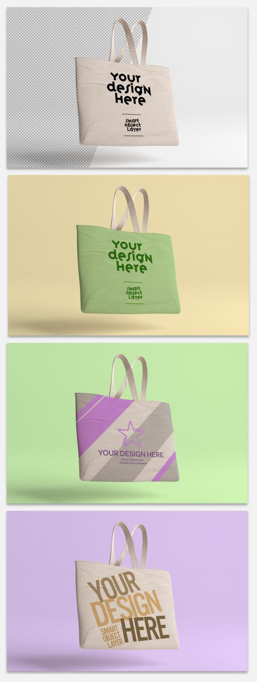 Mock Up of a Tote Bag  - 308798541