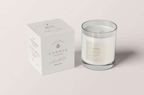 Candle &amp; Box Mockup