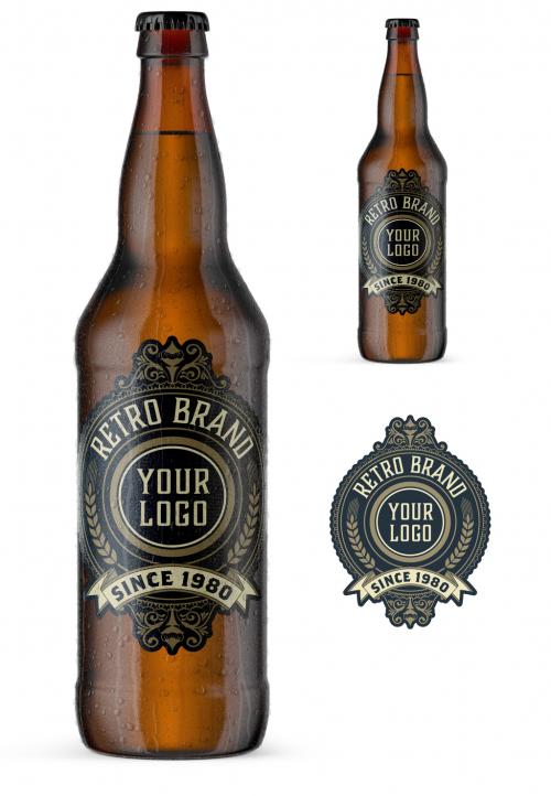 Vintage Style Beer Label Layout - 308998034