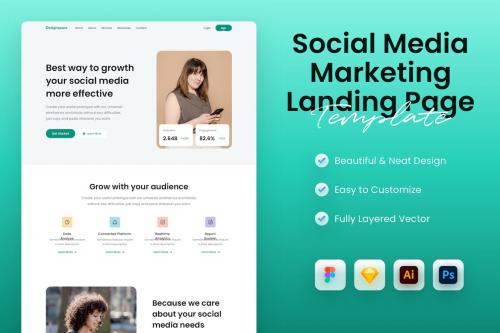 Social Media Marketing Service Landing Page