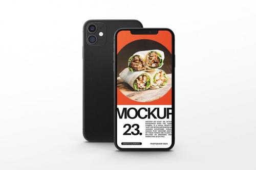 Black Apple Smartphone Mockup