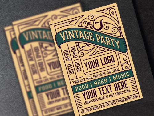 Vintage Event Poster Layout - 308998136