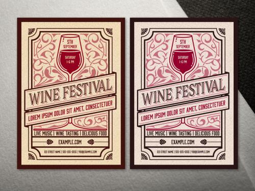 Wine Event Poster Layout - 309000295