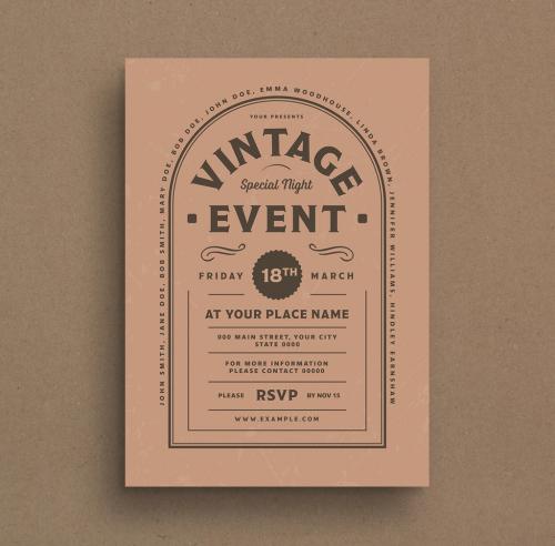 Vintage Event Flyer Layout - 309221101
