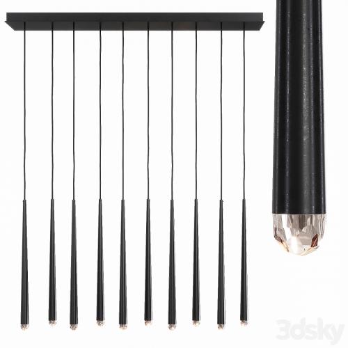 Restoration Hardware AQUITAINE LINEAR CHANDELIER 48 Black