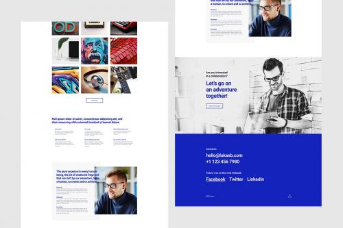 WowFolio - Portfolio / Resume Onepage PSD template