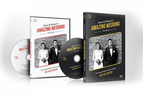 Wedding DVD / Blu-ray Covers with Disc Labels