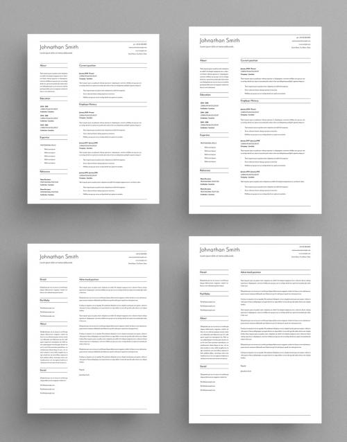 Minimalist Resume Layout - 309485193