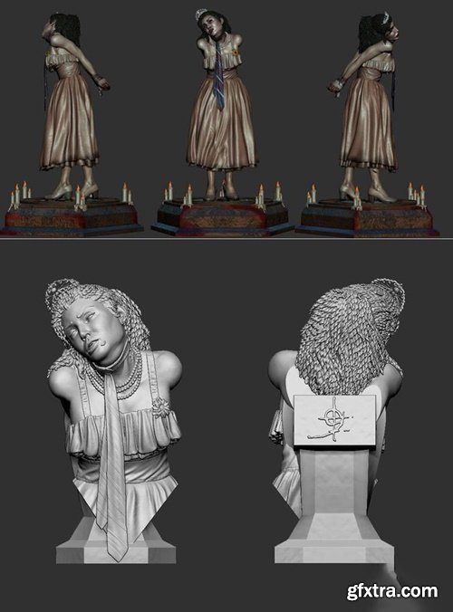 The Bound Woman &ndash; 3D Print Model