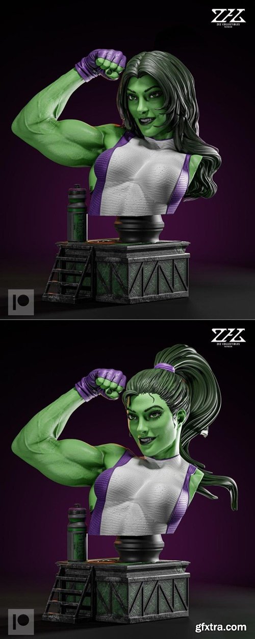 ZEZ Studios &ndash; She-Hulk Bust &ndash; 3D Print Model