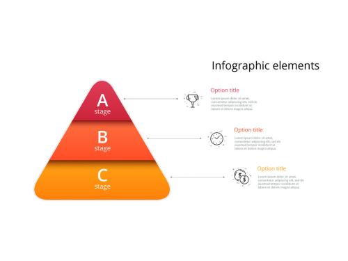 3 Step Infographic Layout with Pyramid Element - 310005628